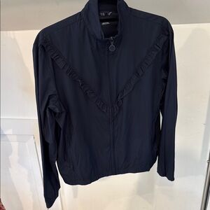 Women's Black Ruffled Jacket